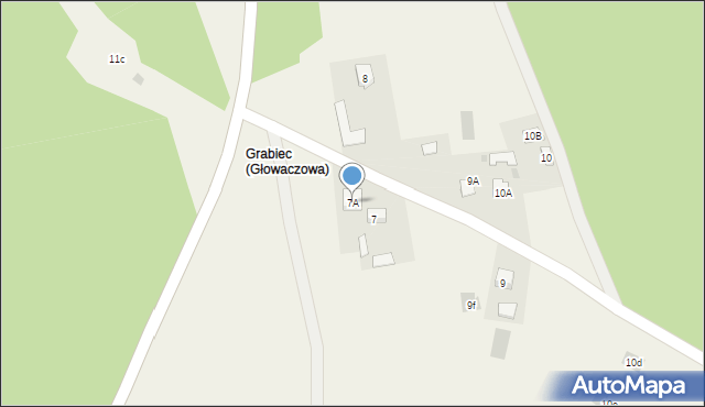 Głowaczowa, Głowaczowa, 7A, mapa Głowaczowa