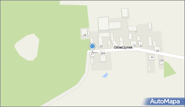 Główczyn, Główczyn, 27, mapa Główczyn