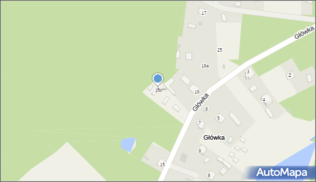 Główka, Główka, 15c, mapa Główka