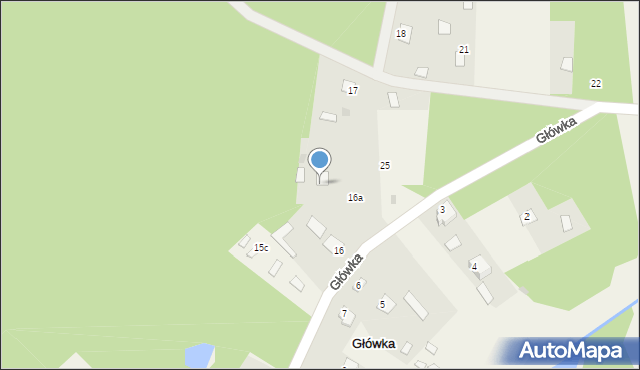 Główka, Główka, 16b, mapa Główka
