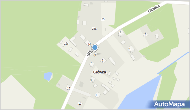 Główka, Główka, 6, mapa Główka