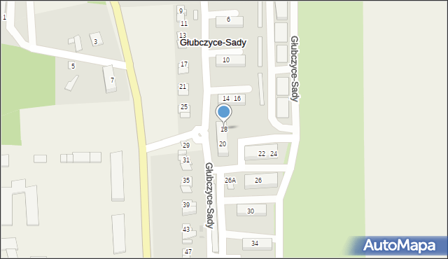 Głubczyce-Sady, Głubczyce-Sady, 18, mapa Głubczyce-Sady