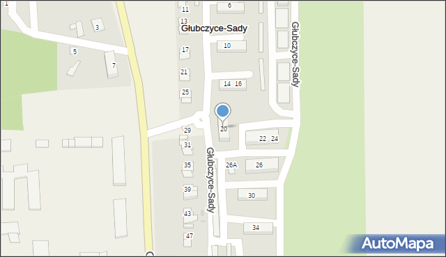 Głubczyce-Sady, Głubczyce-Sady, 20, mapa Głubczyce-Sady