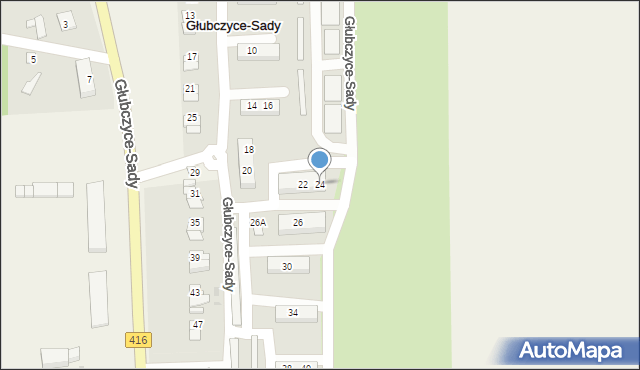 Głubczyce-Sady, Głubczyce-Sady, 24, mapa Głubczyce-Sady