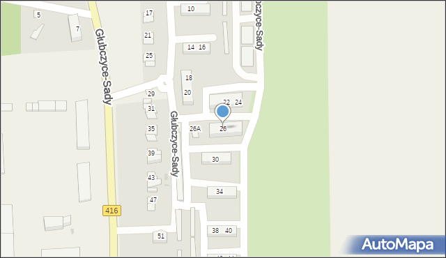 Głubczyce-Sady, Głubczyce-Sady, 26, mapa Głubczyce-Sady