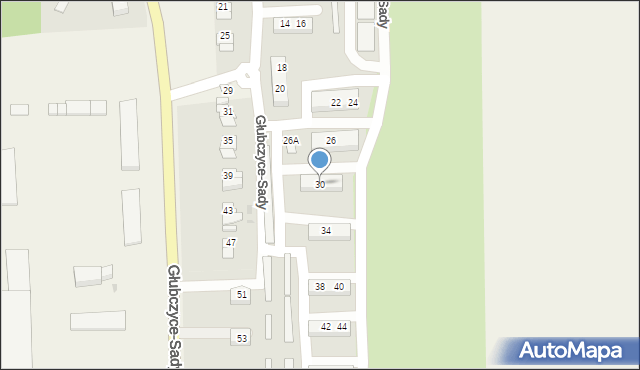 Głubczyce-Sady, Głubczyce-Sady, 30, mapa Głubczyce-Sady