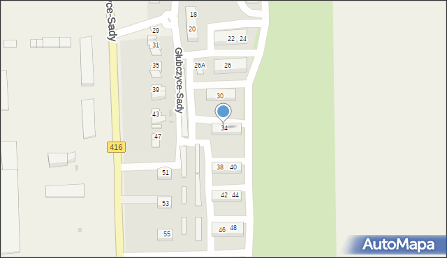 Głubczyce-Sady, Głubczyce-Sady, 34, mapa Głubczyce-Sady