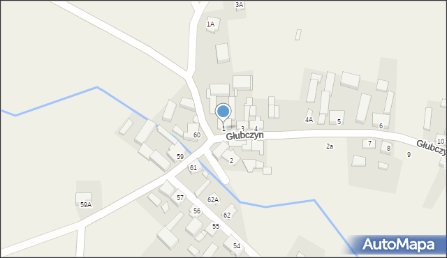 Głubczyn, Głubczyn, 1, mapa Głubczyn