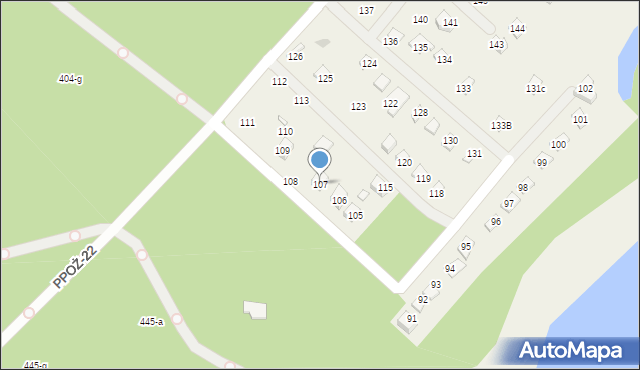 Głubczyn, Głubczyn, 107, mapa Głubczyn