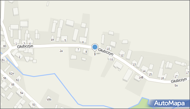 Głubczyn, Głubczyn, 9, mapa Głubczyn