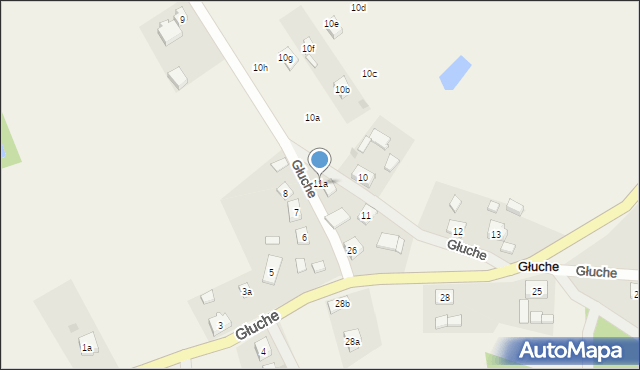 Głuche, Głuche, 11a, mapa Głuche