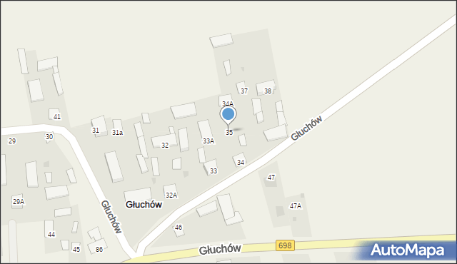 Głuchów, Głuchów, 35, mapa Głuchów