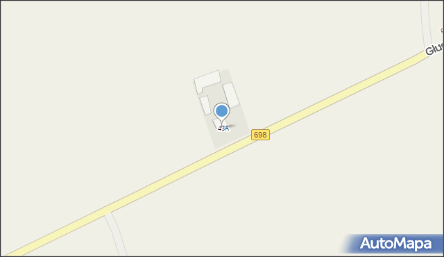 Głuchów, Głuchów, 43A, mapa Głuchów