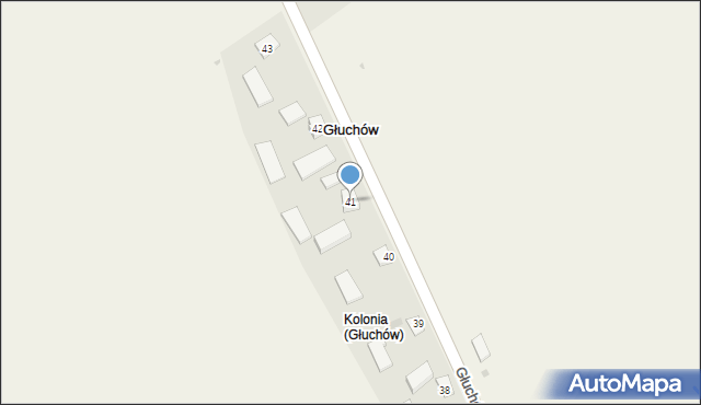 Głuchów, Głuchów, 41, mapa Głuchów