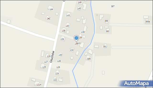 Głuchów, Głuchów, 135, mapa Głuchów