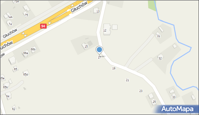 Głuchów, Głuchów, 17, mapa Głuchów