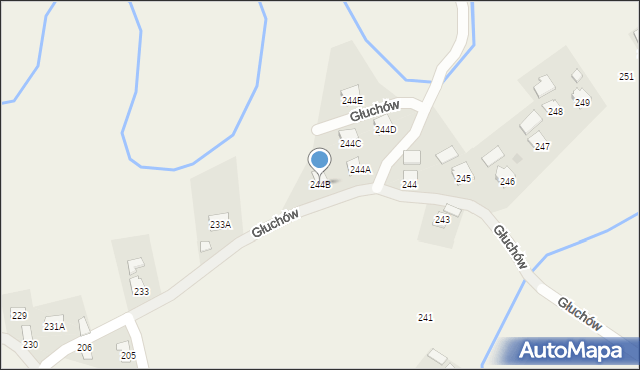 Głuchów, Głuchów, 244B, mapa Głuchów