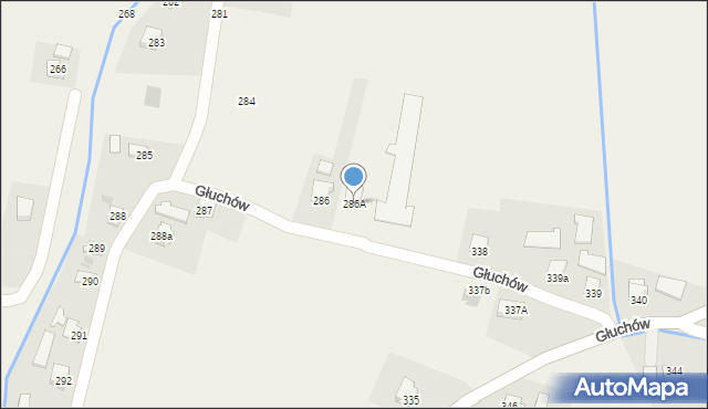Głuchów, Głuchów, 286A, mapa Głuchów