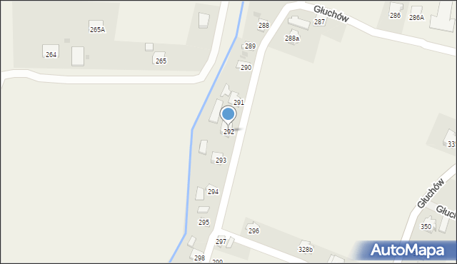 Głuchów, Głuchów, 292, mapa Głuchów