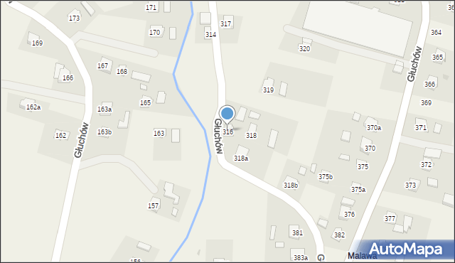 Głuchów, Głuchów, 316, mapa Głuchów