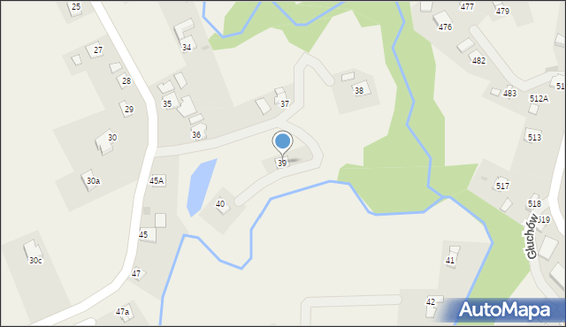 Głuchów, Głuchów, 39, mapa Głuchów