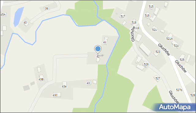 Głuchów, Głuchów, 42, mapa Głuchów