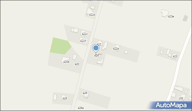 Głuchów, Głuchów, 424, mapa Głuchów