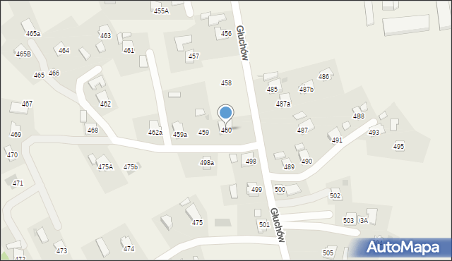 Głuchów, Głuchów, 460, mapa Głuchów