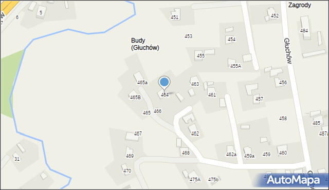 Głuchów, Głuchów, 464, mapa Głuchów