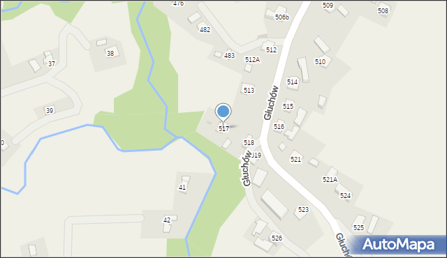 Głuchów, Głuchów, 517, mapa Głuchów