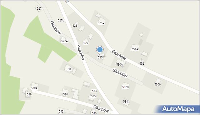 Głuchów, Głuchów, 530, mapa Głuchów