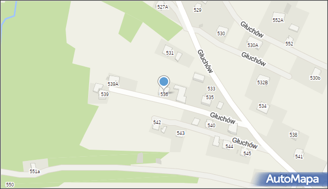 Głuchów, Głuchów, 536, mapa Głuchów