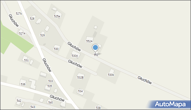 Głuchów, Głuchów, 552, mapa Głuchów