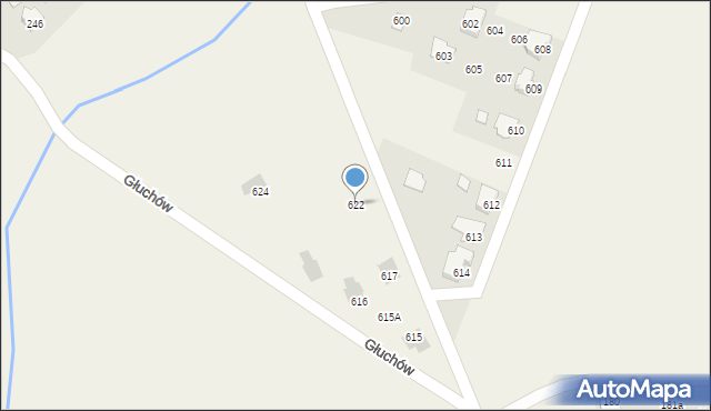 Głuchów, Głuchów, 622, mapa Głuchów