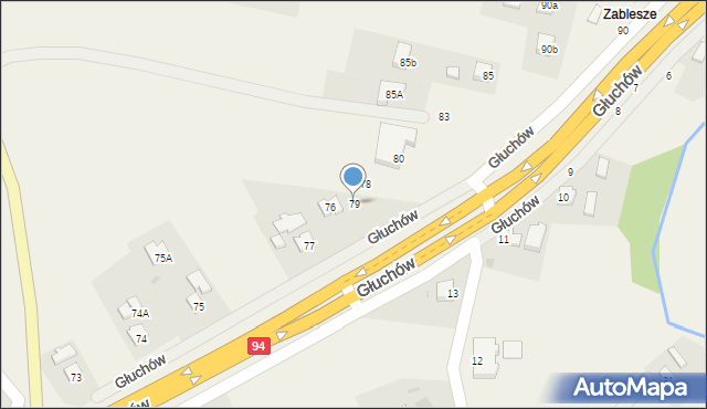 Głuchów, Głuchów, 79, mapa Głuchów