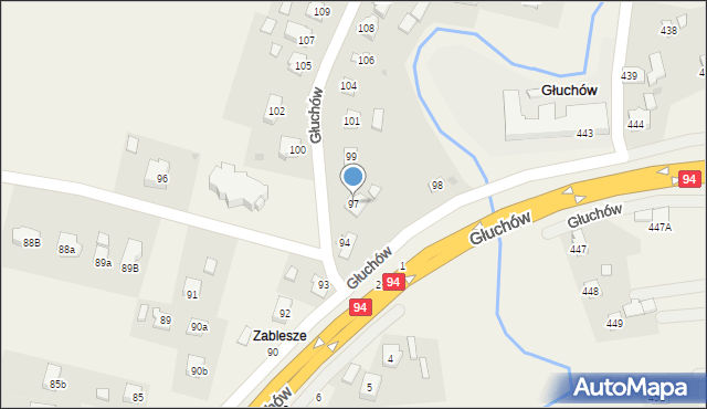 Głuchów, Głuchów, 97, mapa Głuchów