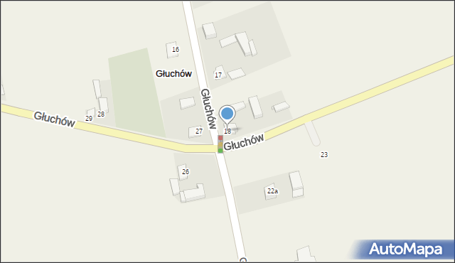 Głuchów, Głuchów, 18, mapa Głuchów