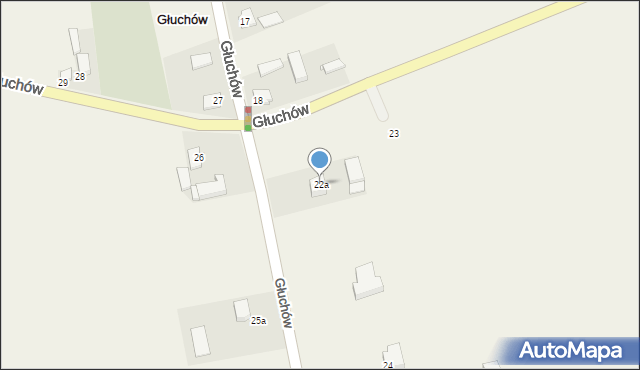 Głuchów, Głuchów, 22a, mapa Głuchów