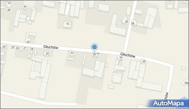 Głuchów, Głuchów, 33, mapa Głuchów