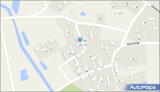 Głuchów, Głuchów, 17, mapa Głuchów