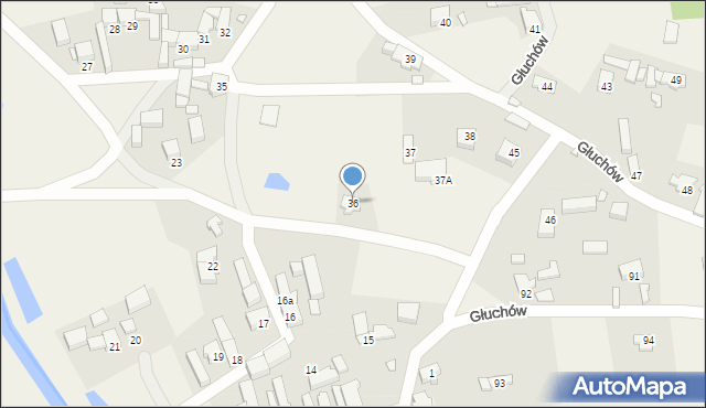 Głuchów, Głuchów, 36, mapa Głuchów