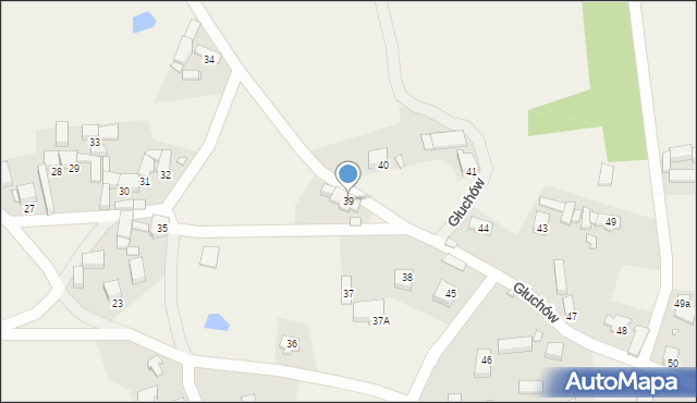 Głuchów, Głuchów, 39, mapa Głuchów