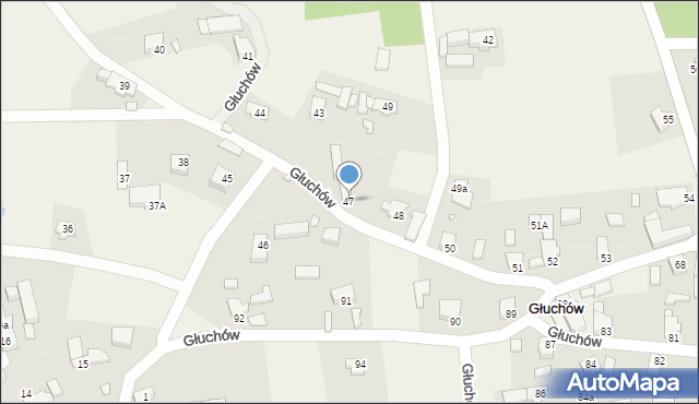 Głuchów, Głuchów, 47, mapa Głuchów
