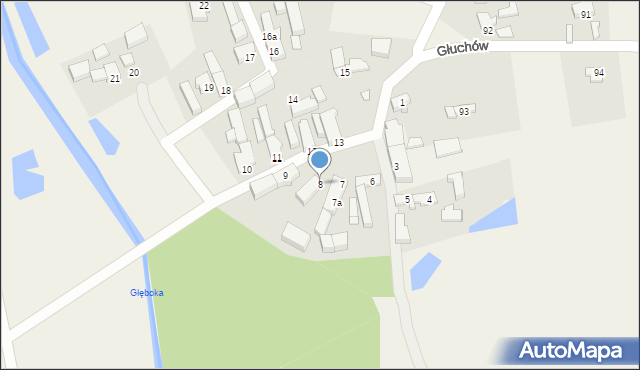 Głuchów, Głuchów, 8, mapa Głuchów