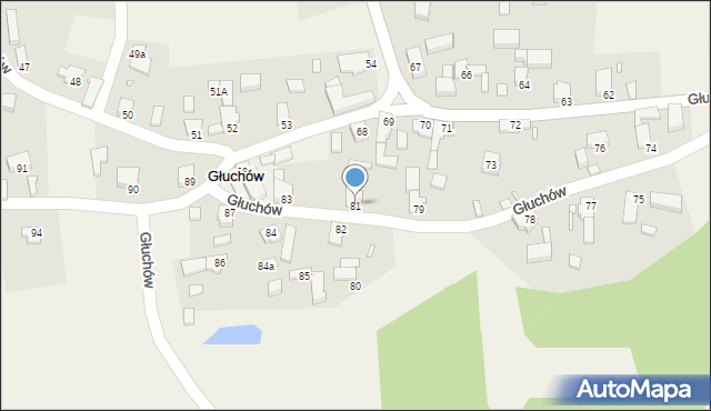 Głuchów, Głuchów, 81, mapa Głuchów