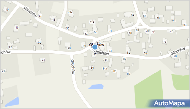 Głuchów, Głuchów, 87, mapa Głuchów