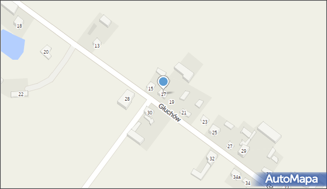 Głuchów, Głuchów, 17, mapa Głuchów