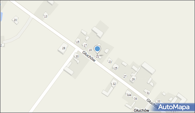 Głuchów, Głuchów, 21, mapa Głuchów