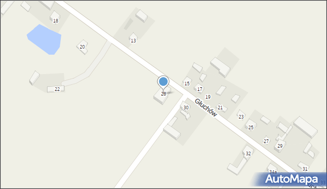Głuchów, Głuchów, 28, mapa Głuchów