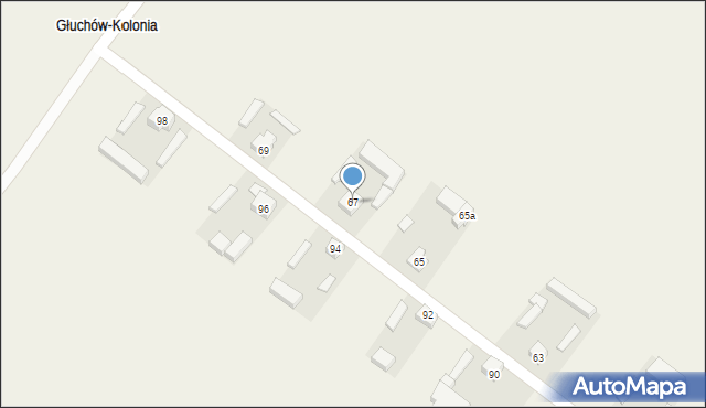Głuchów, Głuchów, 67, mapa Głuchów